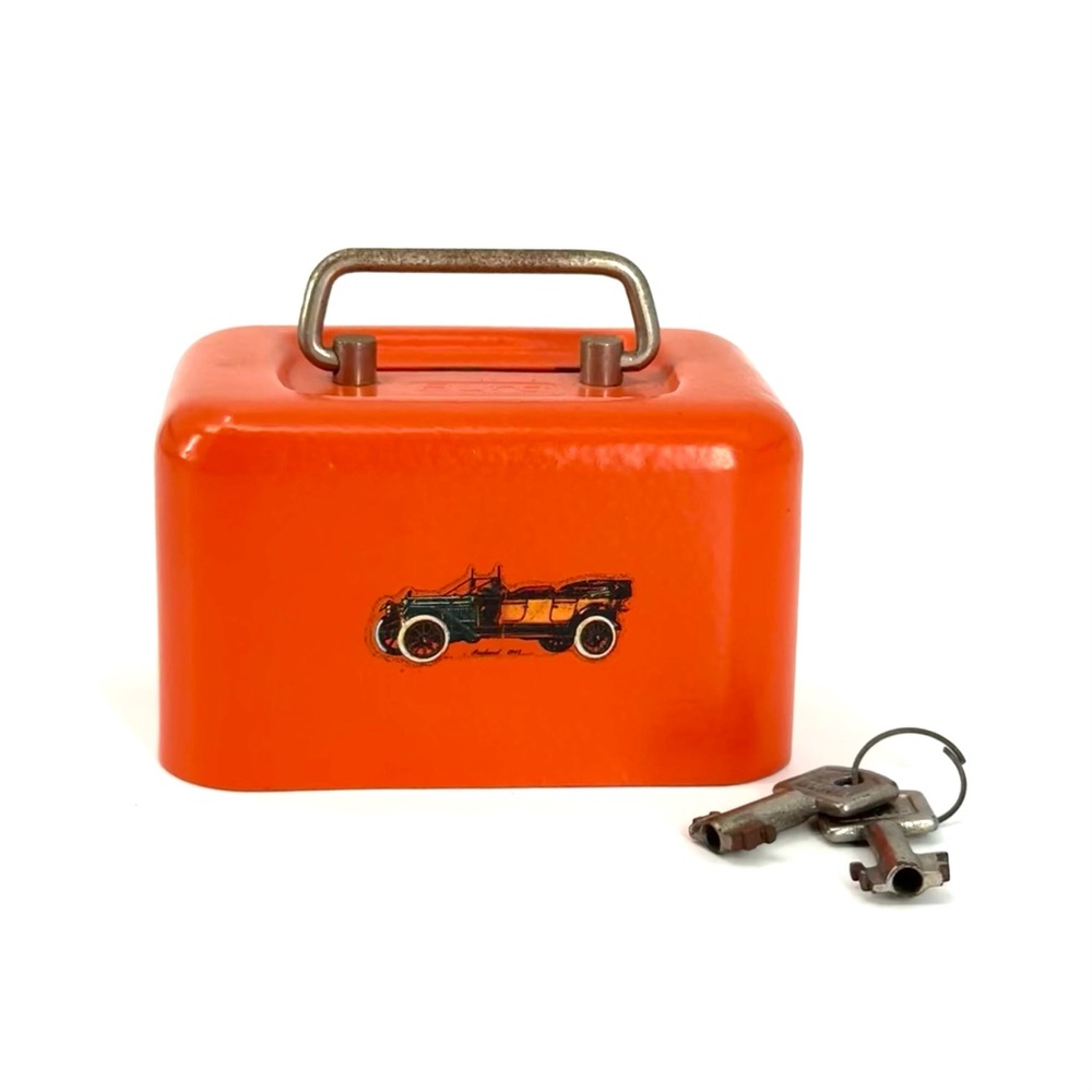 VTG 1913 Packard Automobile Detailed BURG Mini Safe Piggybank - Germany